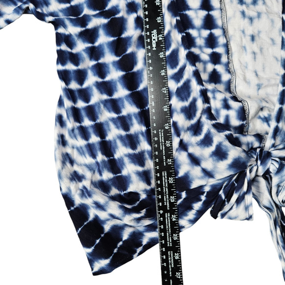 Natural Life Womens OS Tie Dye Beach Coastal Tie Front Kimono Boho Resort Beach - Picture 12 of 14